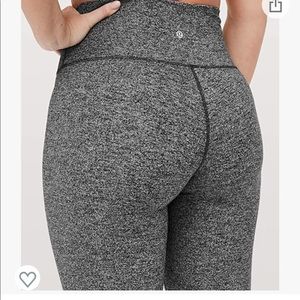 Lululemon wunder under high rise 25 inch heathered black